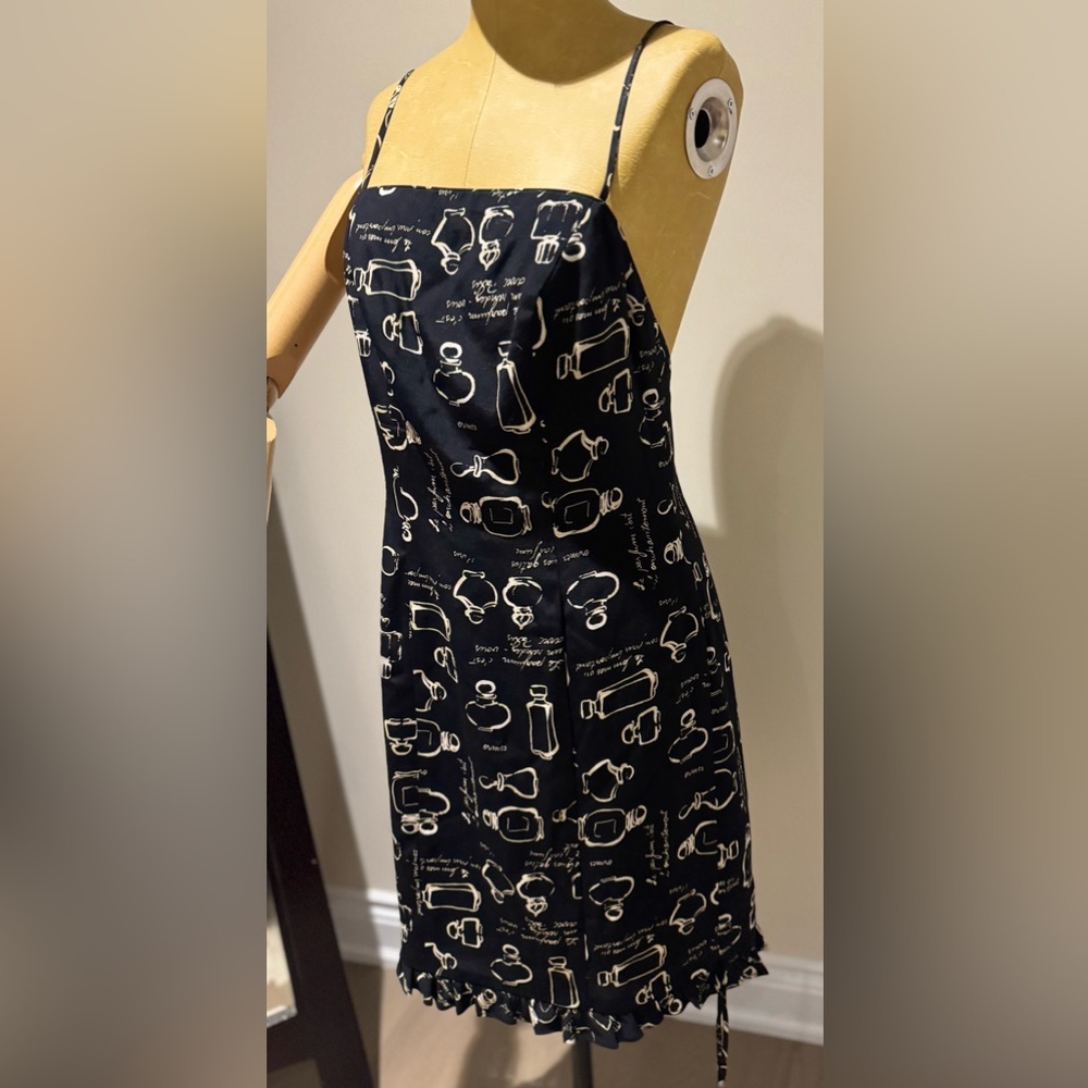 CATHERINE CURTIS Canadian Designer Classic Black Strappy Midi Dress (US 8)
